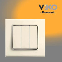 Выключатель тройной крем VIKO LINNERA 